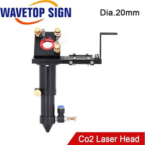 WaveTopSign CO2 Laser Head for Lens D20mm FL50.8 & 63.5mm Mirror 25mm for E Series Co2 Laser Cutting and Engraving Machine