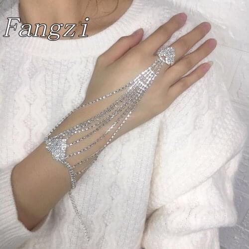 Fashion and exquisite ladies Rhinestone Bracelet bride luxury shiny Crystal Bracelet Wedding Party Jewelry Gift