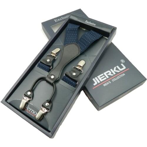 Fashion leather suspenders 4clips braces male vintage casual western-style trousers strap bretelles Y-Back ligas Tirantes