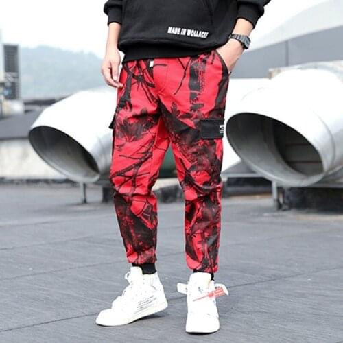 Mens Pants High Street Camouflage Joggers Sweatpants Men Streetwear Camo Stylish Men Outwear Sweatpants Korean Fashion 2021