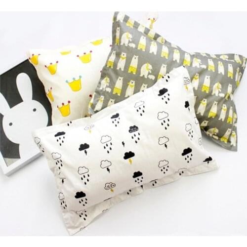 35*55CM 100% Cotton Baby Pillowcase infant pillow case Animal Newborns pillow cover Cartoon Envelope Child Pillowcase boys girls