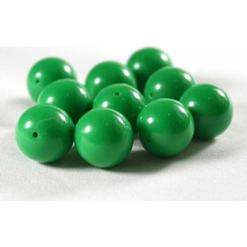 Wholesale Green Acrylic Gumball Plastic Spacer DIY Loose Beads Round Jewelry Accessories 6.8.10.12.14mm YK-15