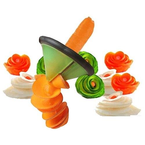 Wholesale Vegetable Fruit Sharpener Peeler Carrot Cucumber Spiral Slicer Kitchen Cutter 7KGJ
