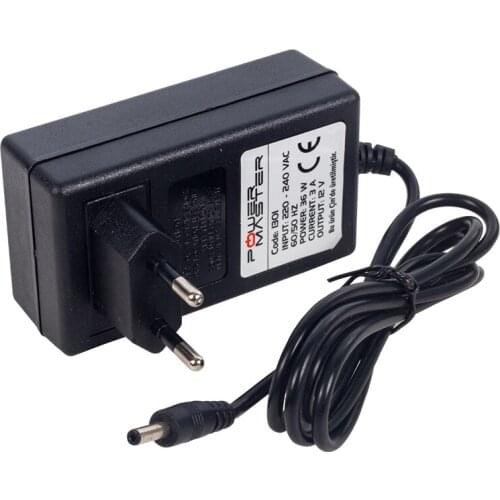 POWERMASTER PM-1301 12 VOLT 3 AMP VERA CASH register POS PLASTIC CASE ADAPTER 3.5*1.35 END