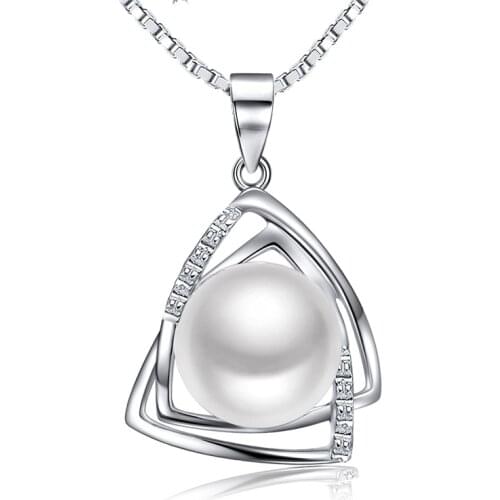 Sinya Pearl pendant necklace with 16,18inch 925 sterling silver box chain natural freshwater pearl 9.5-10mm charm sinya tz09044p