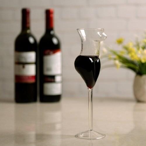 HOT Creative Cup Glass Human Wine Glass Sexy Female Body Cup Whiskey Glass