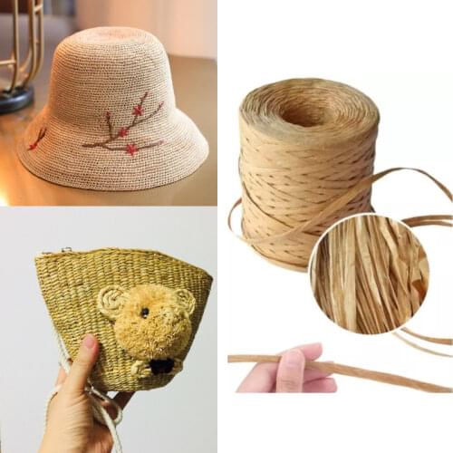 Raffia Paper Ribbons Packing Twine Rope for Christmas Gift Box Wrapping Package DIY Crafts Party Decorations 1 Roll 200M