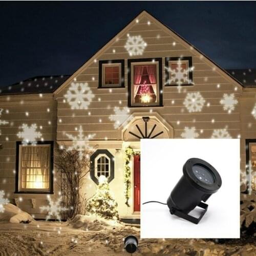 Xmas Outdoor Moving Snowflake Christmas Laser Projector Lamp LED Stage Light Landscape Lawn Garden Light Christmas Decoration