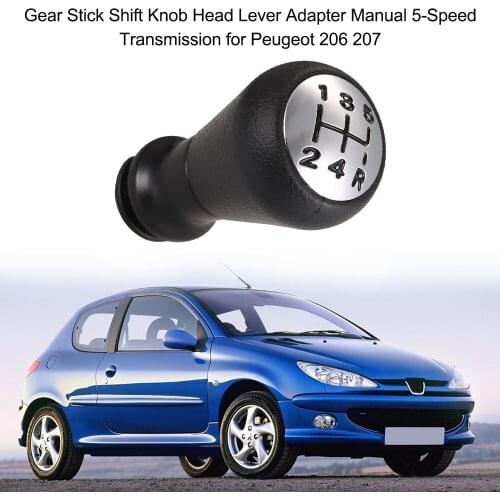 KKMOON Gear Stick Shift Knob Head Lever Adapter Manual 5-Speed Transmission car styling for Peugeot 206 207