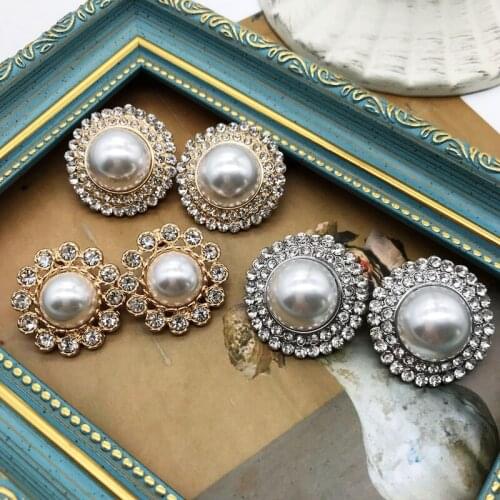 Wedding Party Earrings Stud Rhinestone Elegant Pearl Statement Jewelry Bridal Accessories