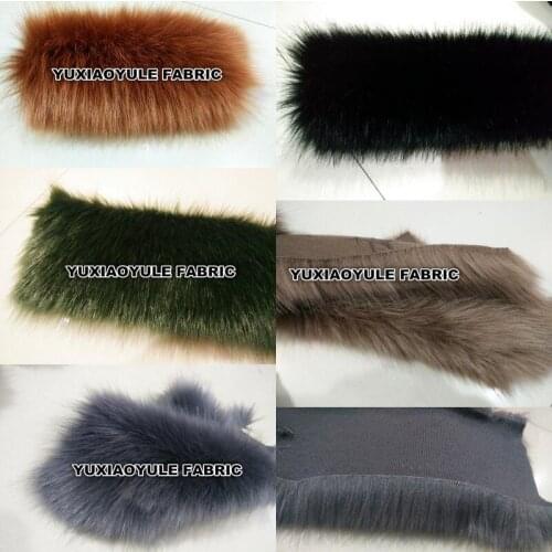 Grey Khaki Long Pile 5cm Thicken Super Soft Artificial Fox Plush Faux Fur Fabric DIY Shoes Coat Collar Vest Pillow Toy Car Mat