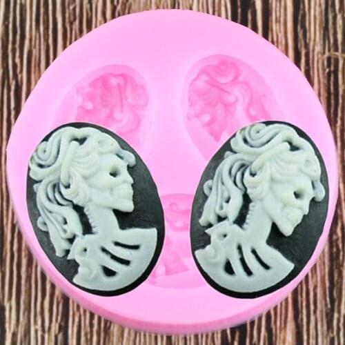 DIY Halloween Skull Silicone Molds Fondant Cake Decorating Tools Resin Clay Soap Mold Chocolate Gumpaste Candy Moulds