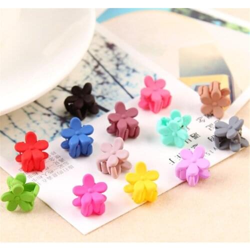 10PCS Baby Girls Small Hair Claw Cute Candy Color Flower Hair Jaw Clip Children Hairpin Hair Accessories Wholesale New Fashion