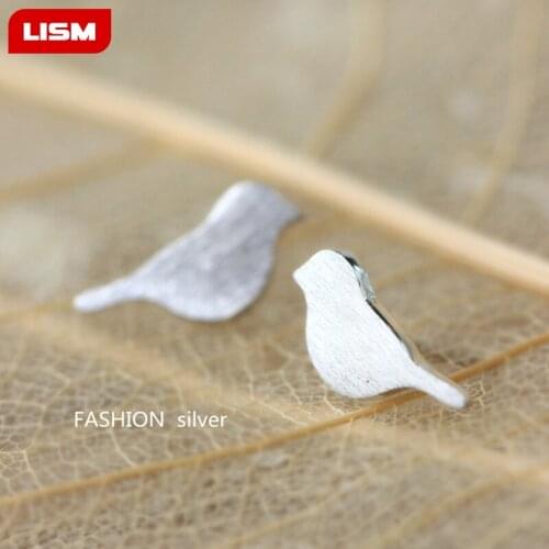 Free Shipping Fashion Bird Earrings For Women Silver colour Stud Earrings Jewelry Pendientes Brincos