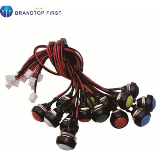 1Pcs 2Pin Mini Switch 12mm 1A waterproof switch PBS-33B momentary Push button Switch reset Non-locking