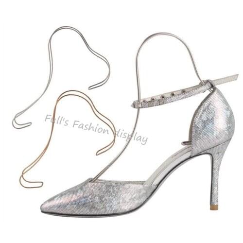 10pcs Simple adjustable Stainless steel Expanding Shoe showcase stand shoe bracket shoe tree display stand rack free shipping