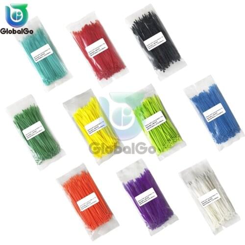 100pcs/Lot 150mm Self locking Nylon Cable Ties 13 color Plastic Zip Tie Loop Wire Binding Wrap Straps 2.5*150mm Wiring Harness