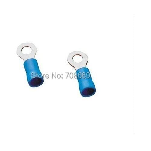 1000pcs Blue 16-14 AWG 1.5-2.5mm Insulated Ring Terminal Connector RV2-8