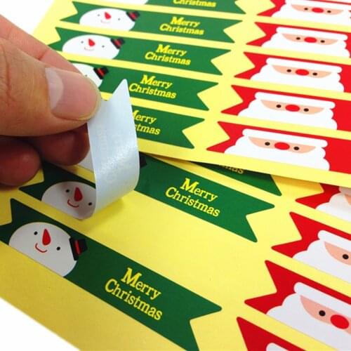 1200pcs/lot Snowman and Santa Claus design Gift Baking Packaging Seal Label sticker