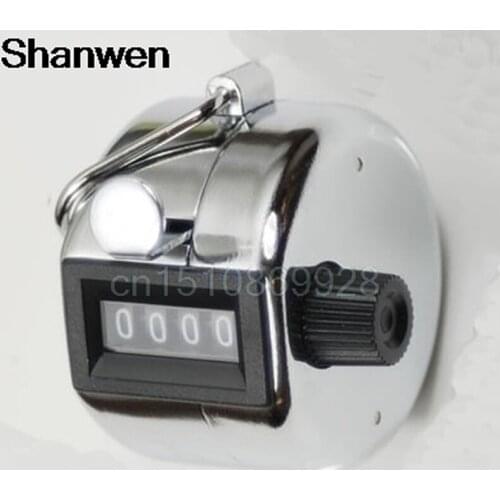 4 Digit Number Counter Silver Mini People Doorman Hand Tally Counter 4 Digit Number for Golf Sport