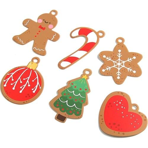 50pcs Merry Christmas Tags Kraft Paper Card Gift Label Tag DIY Hang Tags Gift Wrapping Decor Gift Card Christmas Favors Supplies