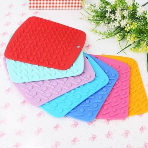 6 Colors Thick Silicone Mat Slip Mat Insulation Pad Heat-resistant Mat Table Mat Placemats for Table Kitchen Accessories