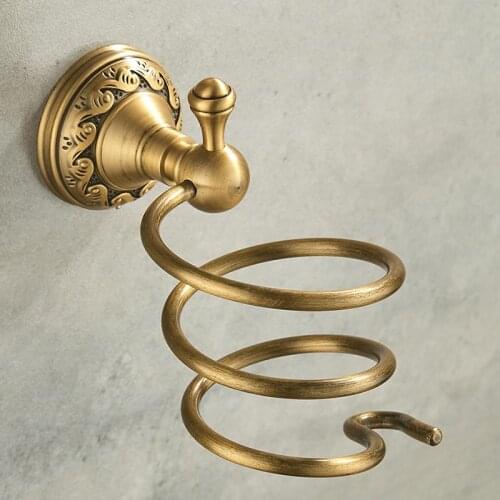 Aluminium Made Wall Mounted Hair Dryer Rack Holder Solid Anti-Rust Stand Rack Shelf For Bathroom Accessories Bathroom Products