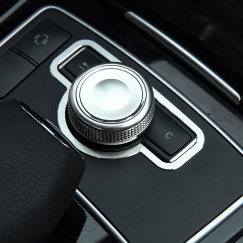 Aluminium Alloy Multimedia Switch Cover Trim Car Sticker For Mercedes Benz GLK E Class W212 Accessory