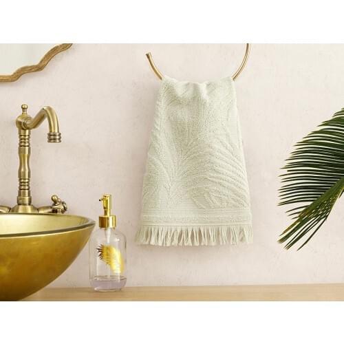 English Home Palm Island Jacquard Hand Towel 30x40 Cm Green