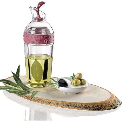 Oil Vinegar and Souce Bottle Dispenser BPA Free Plastic 350 ML 12 OZ Easy to Use Ergonomic Leak Proof