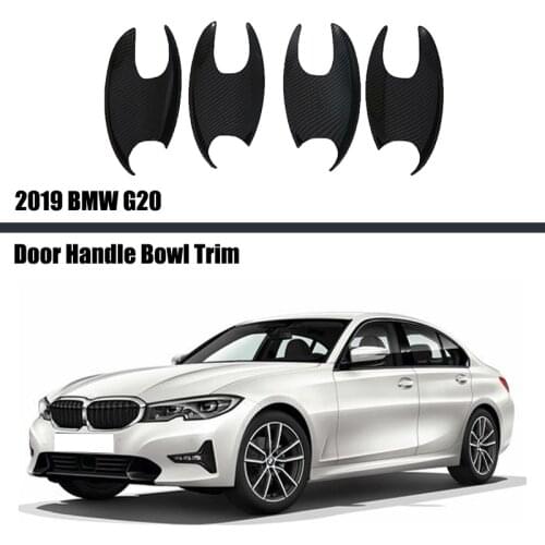 For BMW G20 2019 2020 2021 Outer Door Bowl Door Handle Protective Frame Sticker Cover Trim Decoration Auto Accessories