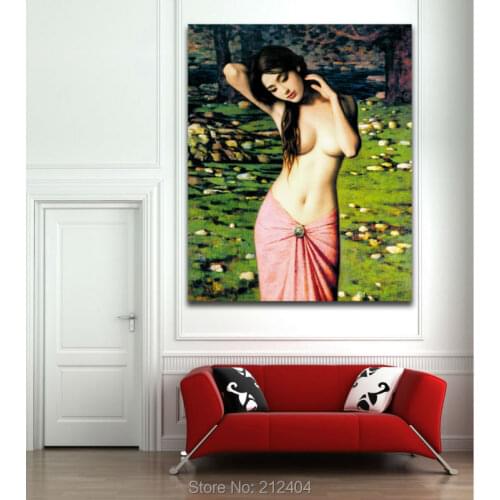 Unframed Sexy Intoxicated Nude Girl Body Art Oil Painting By China Artists Printed Wall Art Home Decor Canvas Painting poster