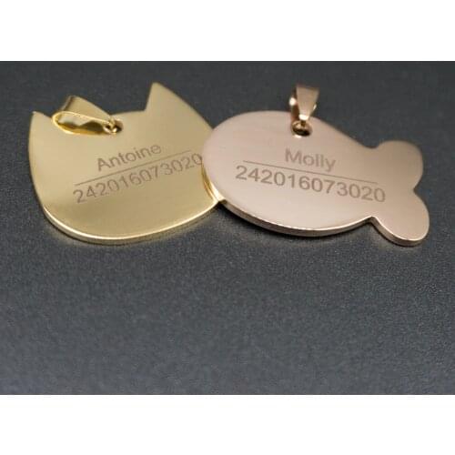 Customized Dog ID Tags Metal Name Tags For Puppies Cat Anti-Lost Pet Nameplate For Dogs Pitbull Cats Engraving fee included