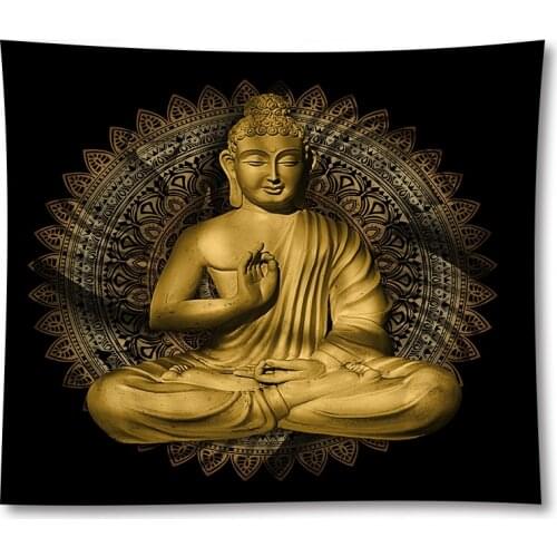 Indian Buddha 3D Tapestry Wall Hanging Cloth Tapestries Psychedelic Yoga Carpet Home Decoration