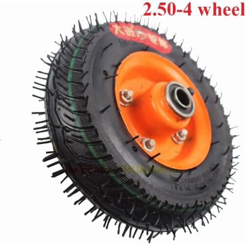 2.50-4 Trolley Caster Wheel Electric Scooter 20cm Long Pneumatic Wheel Trailer Wheel8 Inch Inflatable Wheel