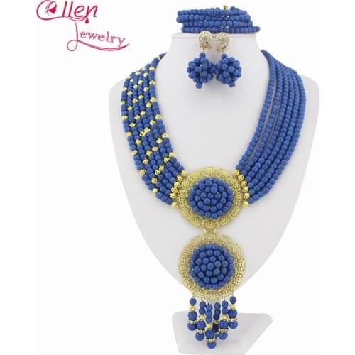 Beautiful Jewelry Set Nigerian beautiful Necklace Bridesmaid Gift Holiday Party Necklace Bridal Jewelry Set TL1148