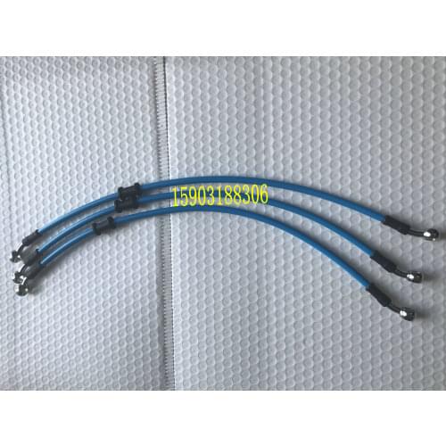 Colorful Motorcycle Brake Oil Hose Line Pipe 50CM Hydraulic Reinforced Stainless Steel Braided With Banjo Fittings
