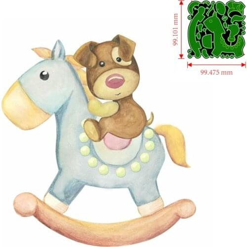 Metal Cutting Dies Dog Trojan Horse DIY Scrapbooking Paper Cards Decorative Craft Embossing