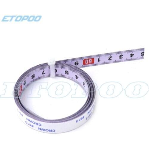 Metric Miter T-track Tape Measure 1M-6M Self Adhesive Stainless Steel Scale Ruler For Track Router Table Saw Carpenter Tools