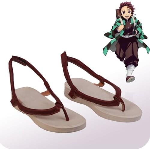 New Demon Slayer: Kimetsu no Yaiba Kamado Tanjirou Shoes Anime Cosplay Boots