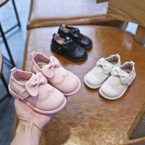 Girls Flats Shoes Lovely Bowknot Girls Boots Princess Shoes Waterproof Non-slip Children Shoes Sneakers