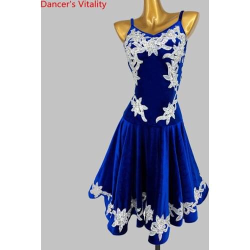 Adult Latin Dance Performance Clothes Dresses Child Women Latin Dance High-End Custom Competition Clothing Dress Dance Outfit