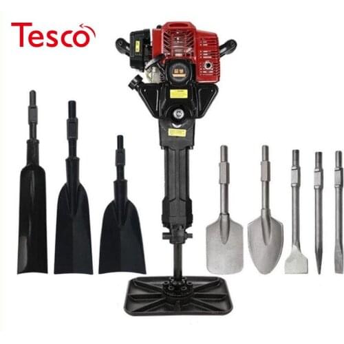 Gasoline power hammer drill rock drill breaker petrol picks portable tree digging planting machine gasoline tamping rammer