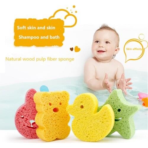 Cute Sponge Scrubber Soft Exfoliating Body Skin Bath Shower Spa Brush Washing Sponge Pad Scrubber Cleaning Bathroom Accessory