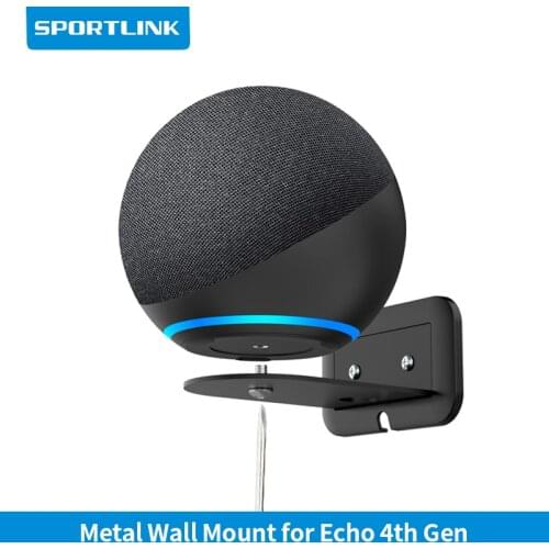 Sportlink Wall Mount For Alexa Echo 4 Support Stand For Amazon Echo 4th Generation Smart Speaker Holder With Cable Management