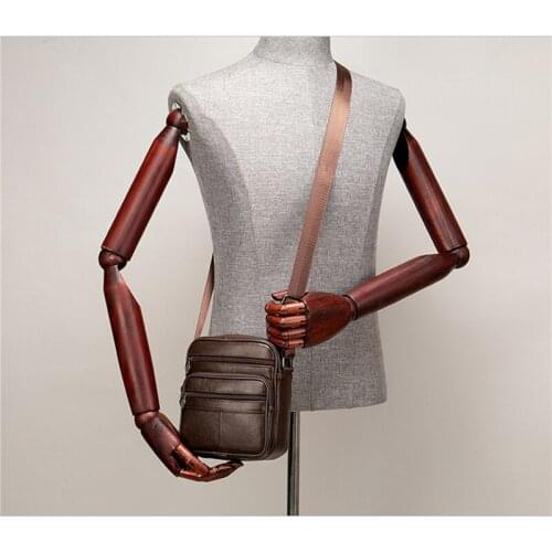 Quality Guarantee mens Genuine Leather Bag Crossbody Bags For Men Messenger Bag Man Phone Holder Shoulder Bags Male Handbags