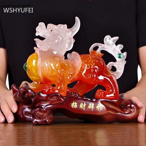 Traditional Resin Home Feng Shui Ornaments New House Defend Against Evil Spirits Decoration Office Desktop Decor Accessories