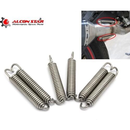 Alconstar Stainless Steel Exhaust Springs 75mm Expansion Chambers Motorcycle Exhaust Mounting Spring Rotatable For Honda Yamaha
