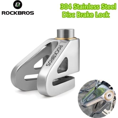 ROCKBROS Bike Motorcycle Scooter Vehicle Waterproof Safe Security Anti-theft Wheel Brake Lock Stainless Steel Disc Brake Lock