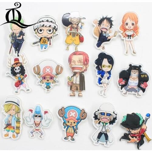 1pcs lovely cartoon One Piece acrylic Accessories Fashion cartoon Brooch Badge Pin Collar brooch Jewelry Gift,Pet cloth,Z32
